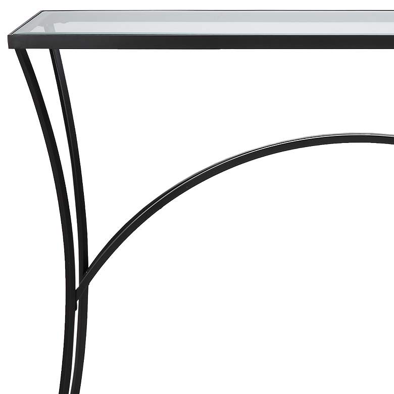 Image 2 Uttermost Alayna 48" Wide Black Rectangular Console Table more views