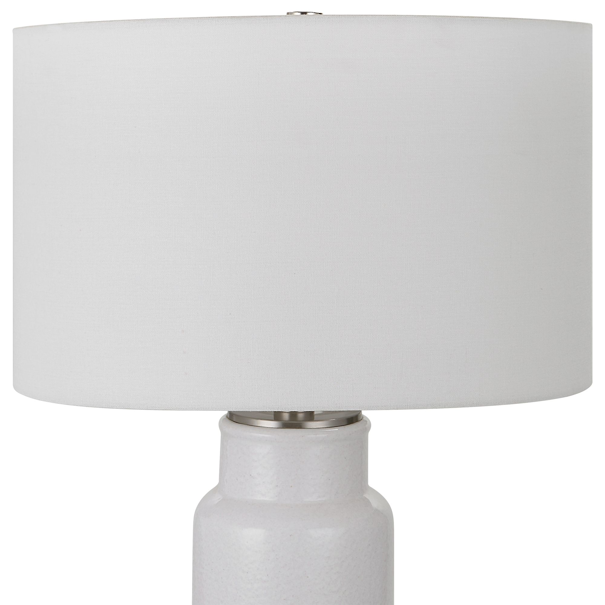 Image 7 Uttermost Albany 27 3/4" Modern White Ceramic Table Lamp more views