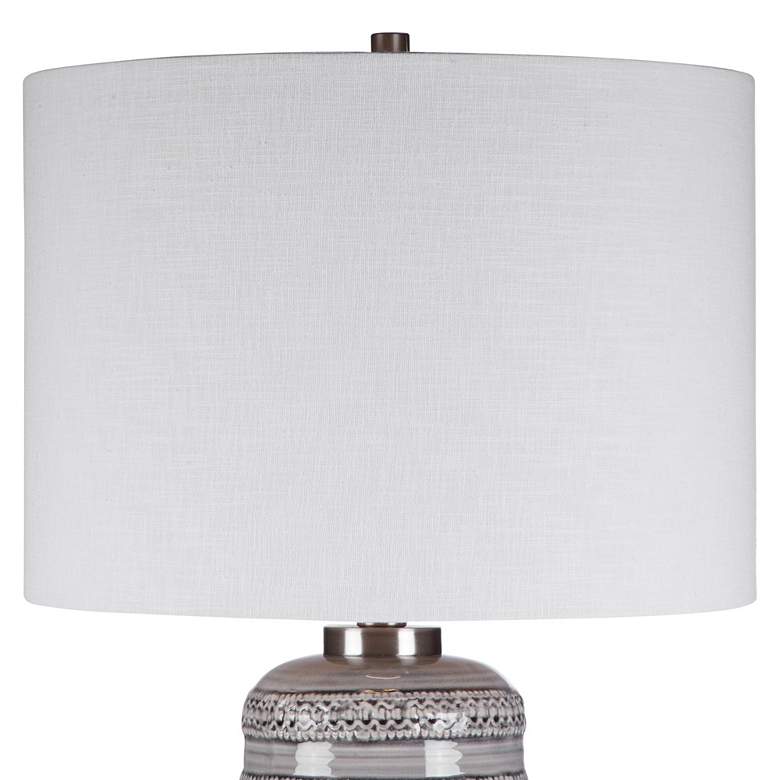 Image 3 Uttermost Alenon 28 inch Light Gray Ceramic Table Lamp more views