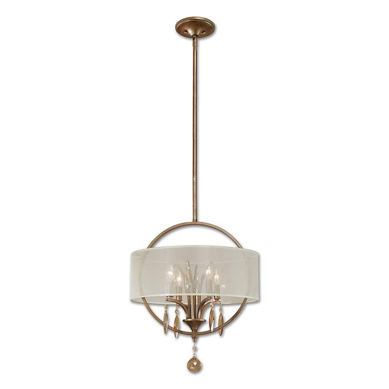 Image 2 Uttermost Alenya 17 3/4" Wide Burnished Gold Pendant with Shade