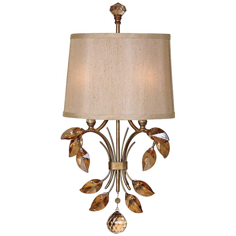 Image 1 Uttermost Alenya 22" Wide Burnished Gold Wall Sconce