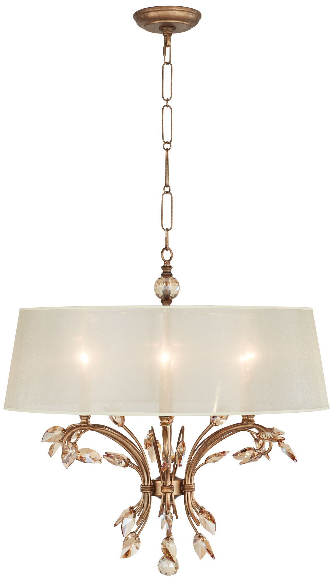 Uttermost Alenya 29" Wide Burnished Gold Chandelier