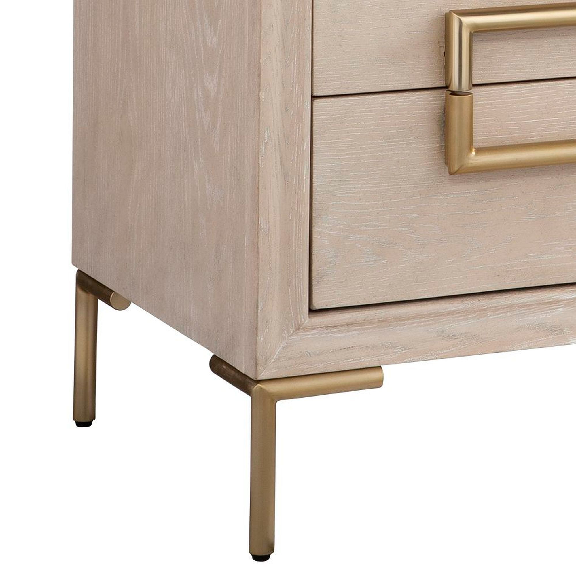 Uttermost Alessia 34" Wide Light Oak 4-Drawer Accent Chest