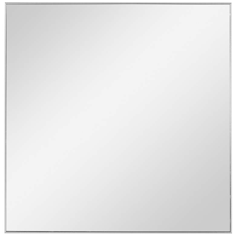 Image 2 Uttermost Alexo Brushed Silver 28" Square Wall Mirror