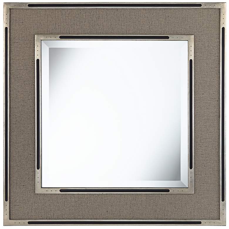Image 1 Uttermost Alfred Gray Embossed 34 1/4 inch Square Wall Mirror