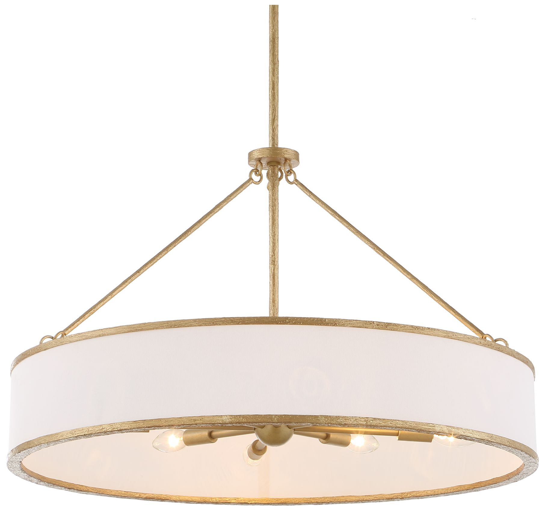 Image 2 Uttermost Algiers 30" Wide Gold and White 8-Light Pendant