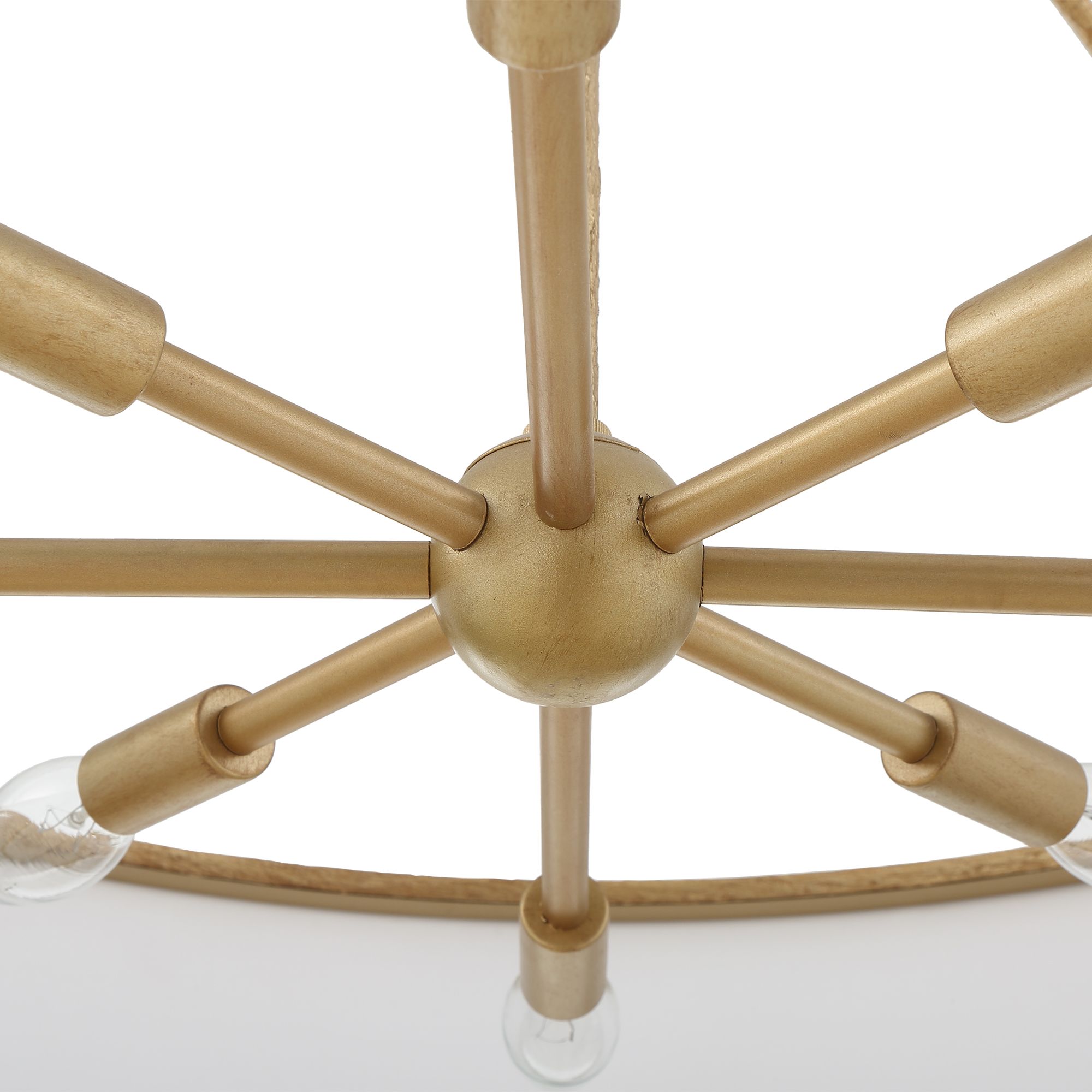Uttermost Algiers 30" Wide Gold and White 8-Light Pendant