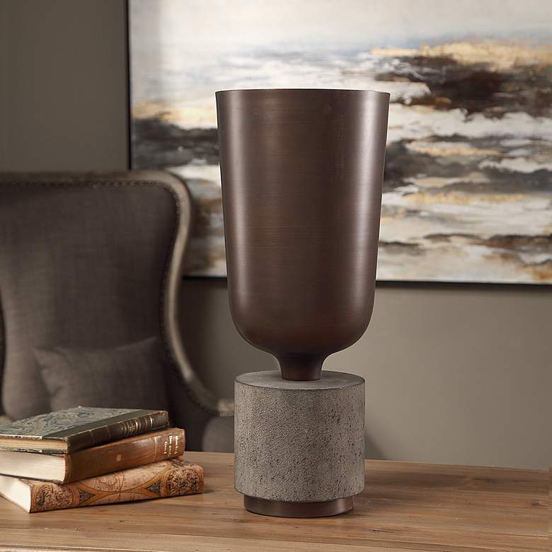 Image 1 Uttermost Alijah Bronze 19 inch High Vase