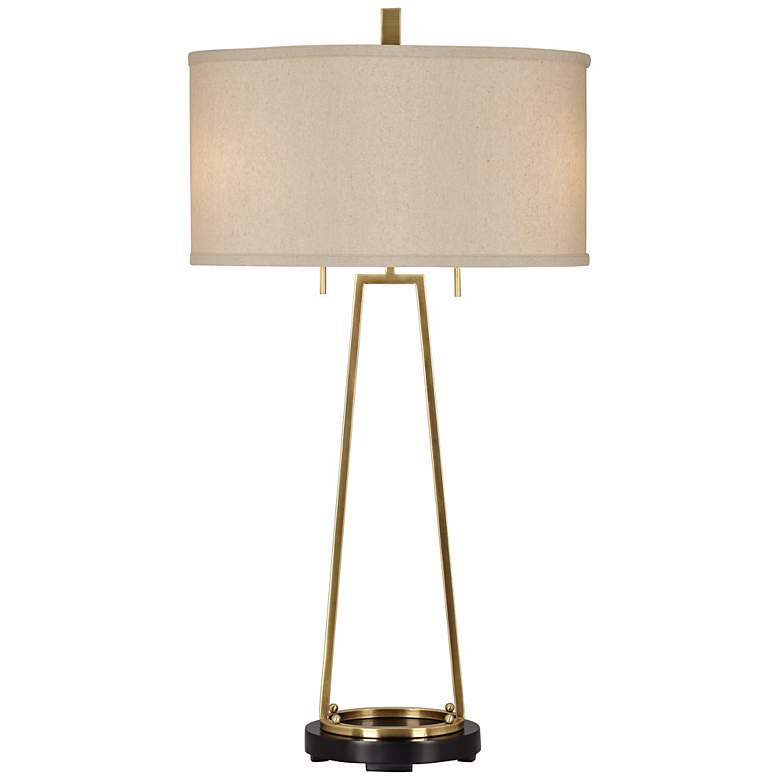 Image 1 Uttermost Alina Tapered Brass Console Lamp