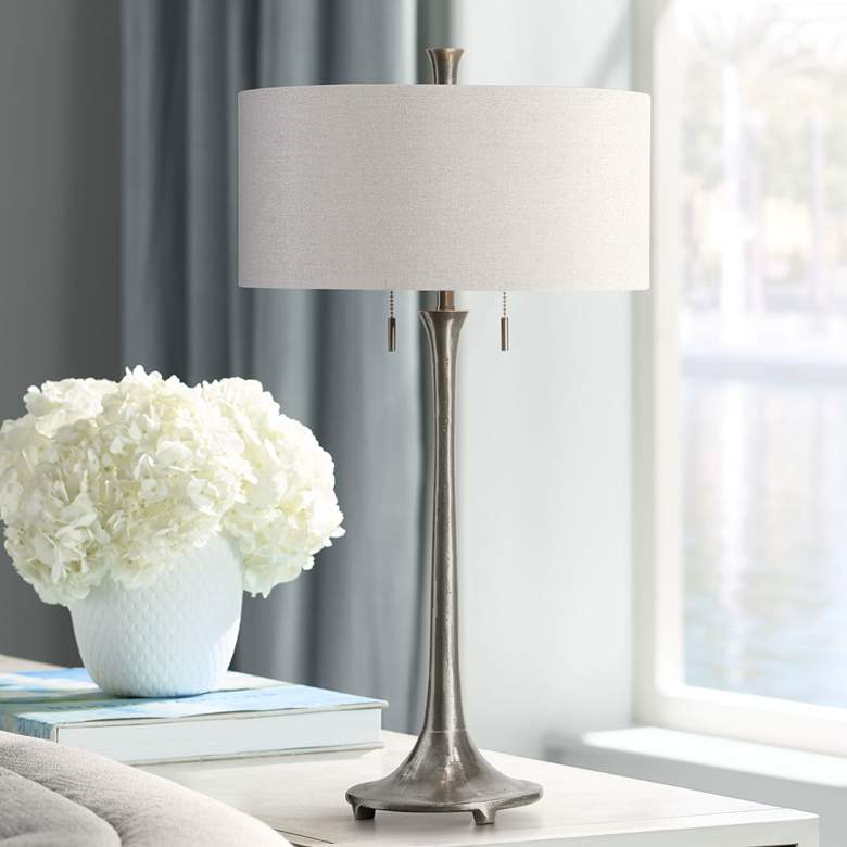 Image 1 Uttermost Aliso 31 1/2" Modern Textured Iron Table Lamp