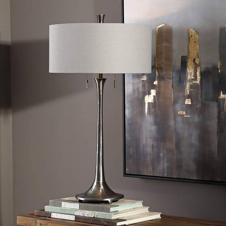 Image 3 Uttermost Aliso Porous Texture Iron Table Lamp more views