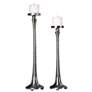 Uttermost Aliso Silver Tapered Candle Holders Set of 2