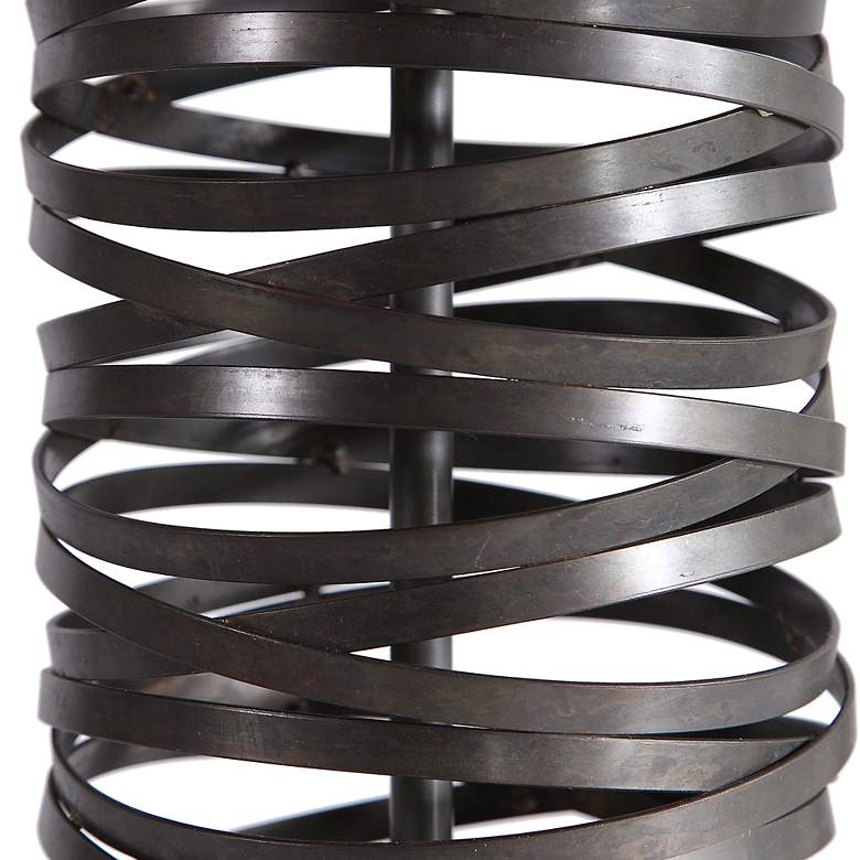 Image 7 Uttermost Alita Aged Rust Black Metal Cylindrical Table Lamp more views
