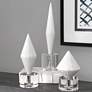 Uttermost Alize 14" High Diamond Crystal Sculptures Set of 3