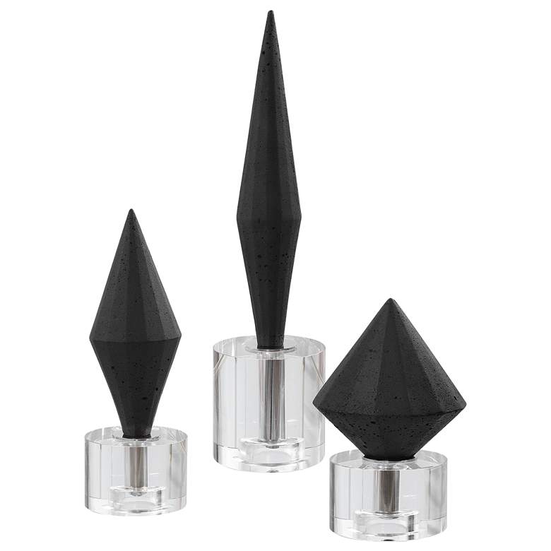 Image 2 Uttermost Alize Black Diamond Modern Sculptures Set of 3