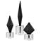 Uttermost Alize Black Diamond Modern Sculptures Set of 3
