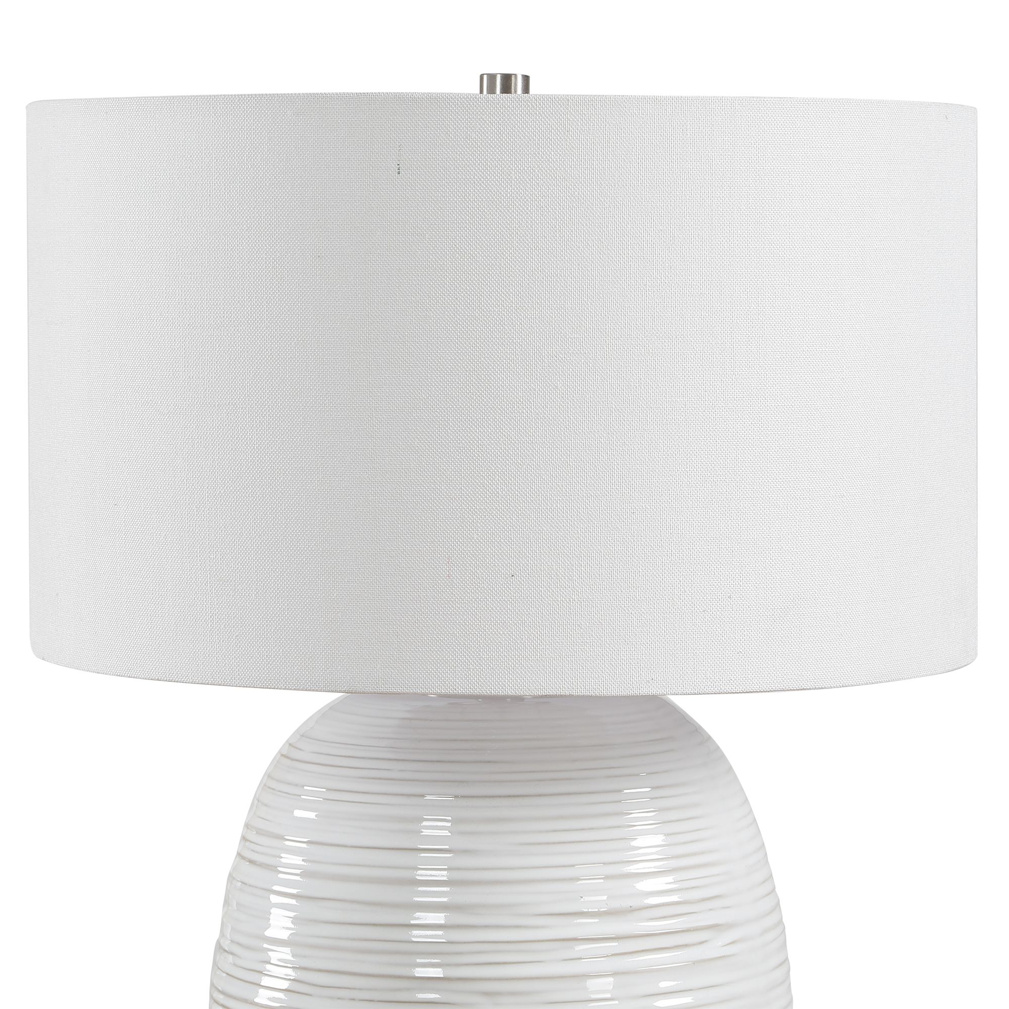Image 6 Uttermost Alkman 26" White Ceramic Table Lamp more views