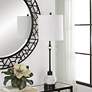 3_Uttermost Alliance 32 1/2" White Marble Black Iron Buffet Table Lamp more views
