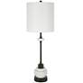 4_Uttermost Alliance 32 1/2" White Marble Black Iron Buffet Table Lamp more views