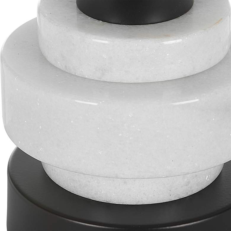 Image 5 Uttermost Alliance 32 1/2" White Marble Black Iron Buffet Table Lamp more views