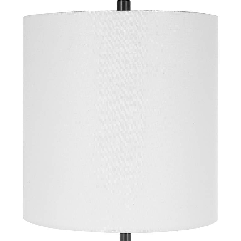 Image 6 Uttermost Alliance 32 1/2" White Marble Black Iron Buffet Table Lamp more views