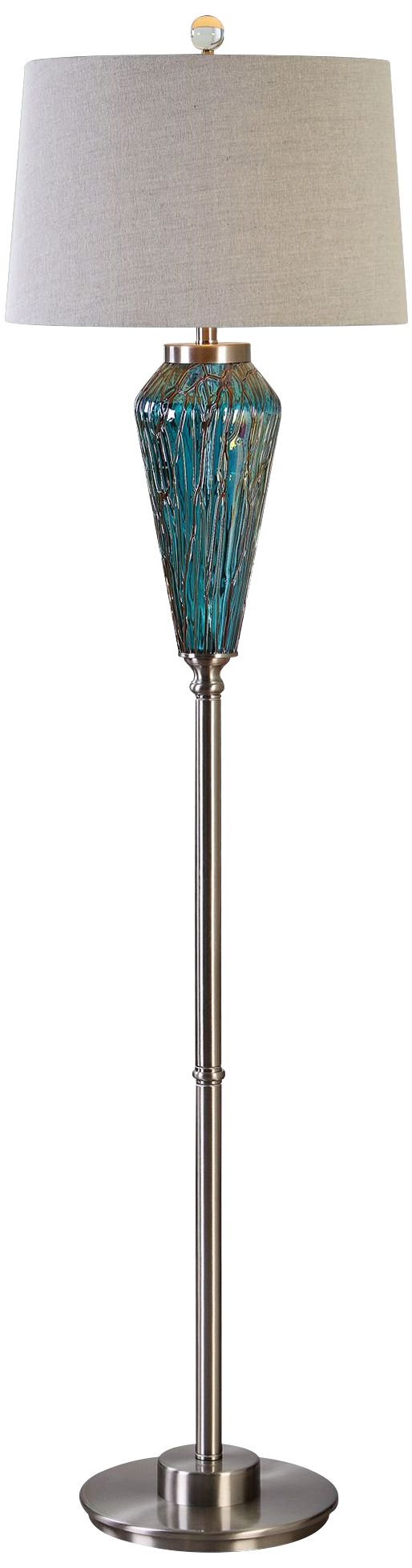 Uttermost Almanzora 67 1/4" High Brushed Nickel Floor Lamp