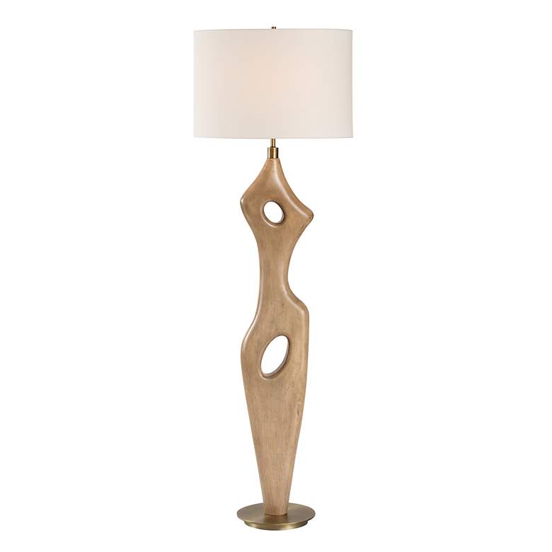 Image 2 Uttermost Almyra 65 1/4" Wood Floor Lamp