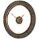Uttermost Alphonzo Charcoal Stained 39 1/4" Round Wall Clock