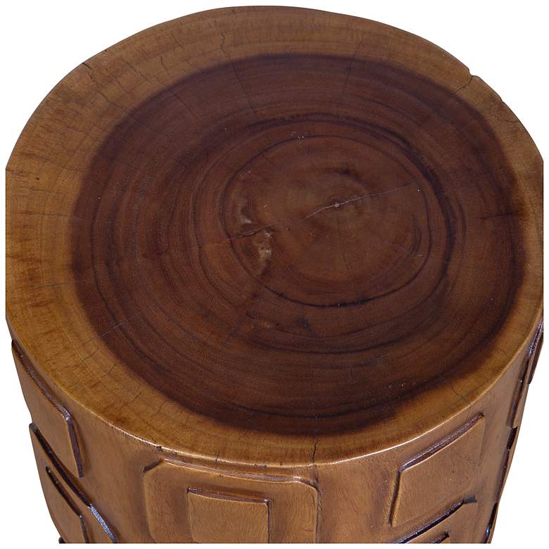 Image 5 Uttermost Alson 14" Wide Suar Wood Round Accent Table more views
