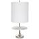 Uttermost Altitude White Marble and Polished Nickel Iron Table Lamp