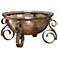 Uttermost Alya 17" Wide Rustic Scroll Glass Bowl