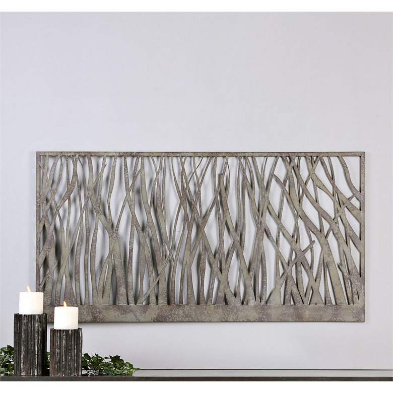 Image 1 Uttermost Amadahy 60" Wide Abstract Metal Wall Art