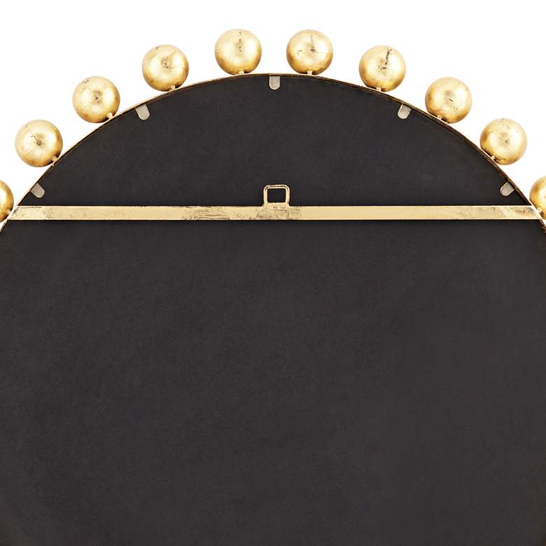 Image 4 Uttermost Amalie 33" Metallic Gold Leaf Sphere Edge Round Wall Mirror more views