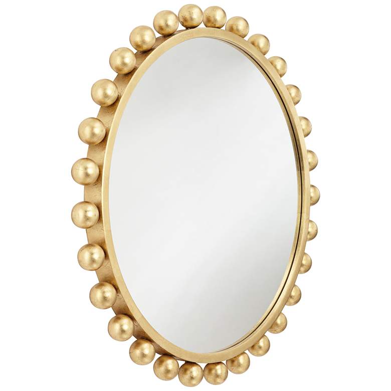 Image 5 Uttermost Amalie 33" Metallic Gold Leaf Sphere Edge Round Wall Mirror more views