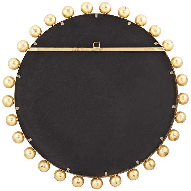 Image 6 Uttermost Amalie 33" Metallic Gold Leaf Sphere Edge Round Wall Mirror more views