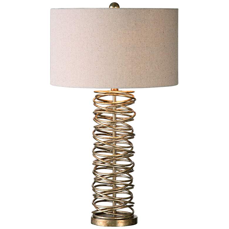 Image 2 Uttermost Amarey 30 inch Metal Rings Modern Column Table Lamp