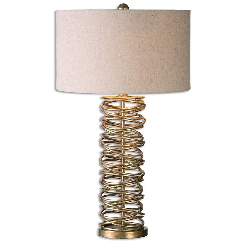 Image 2 Uttermost Amarey 30" Metal Rings Modern Column Table Lamp