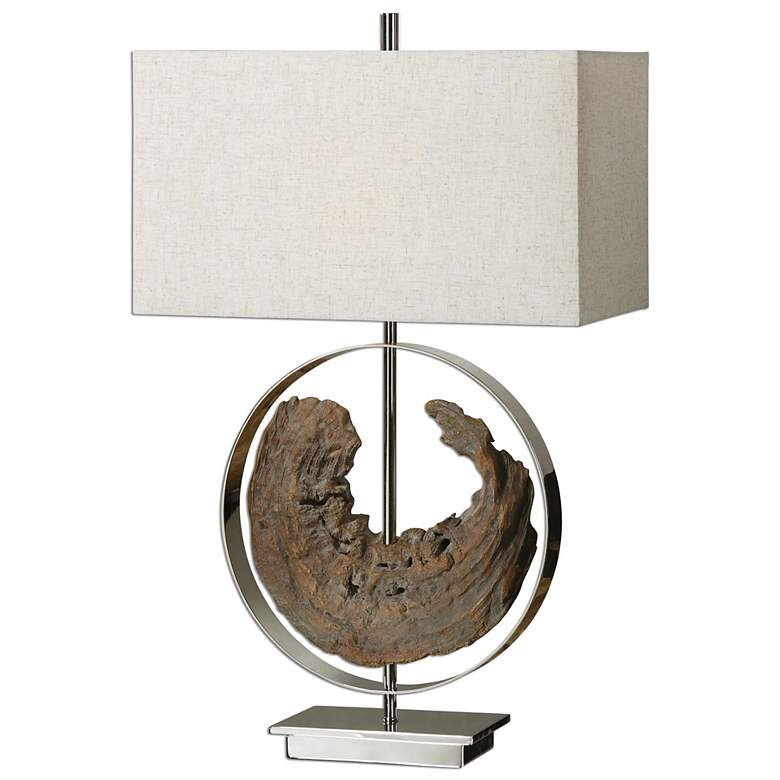 Image 2 Uttermost Ambler 29 1/4" Faux Driftwood and Nickel Table Lamp
