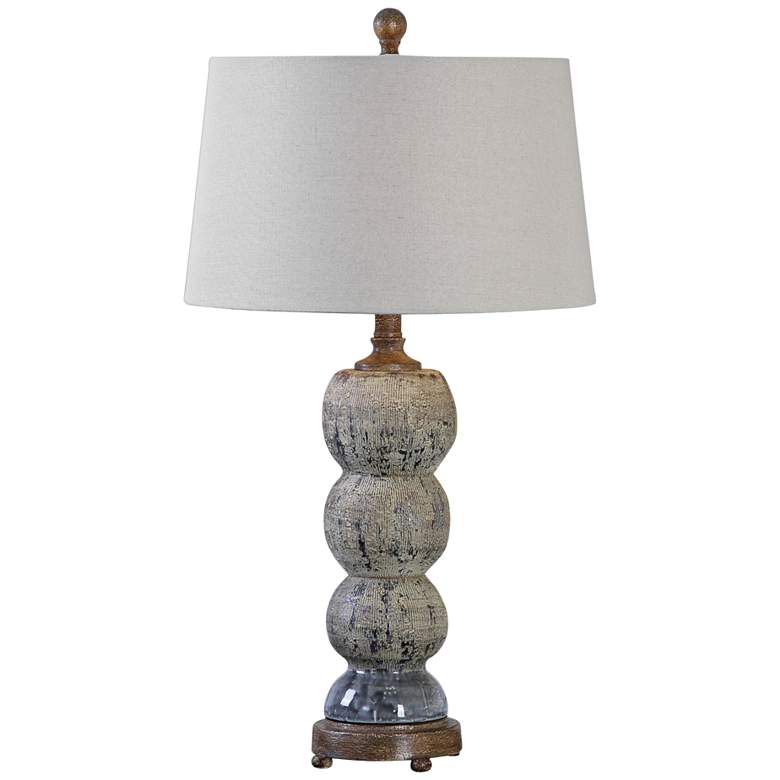 Uttermost Amelia Blue-Gray Textured Ceramic Table Lamp