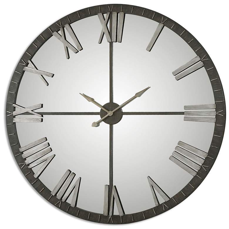 Image 2 Uttermost Amelie 60" Round Metal Wall Clock