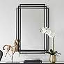 1_Uttermost Amherst 36 1/2" x 23 3/4" Matte Black Metal Wall Mirror