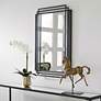 3_Uttermost Amherst 36 1/2" x 23 3/4" Matte Black Metal Wall Mirror more views
