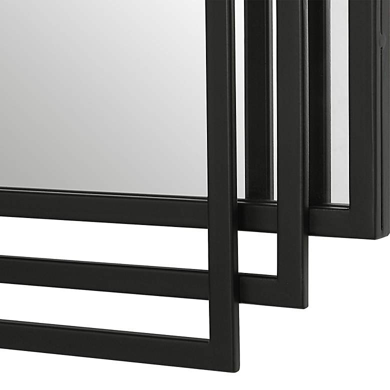 Image 5 Uttermost Amherst 36 1/2" x 23 3/4" Matte Black Metal Wall Mirror more views