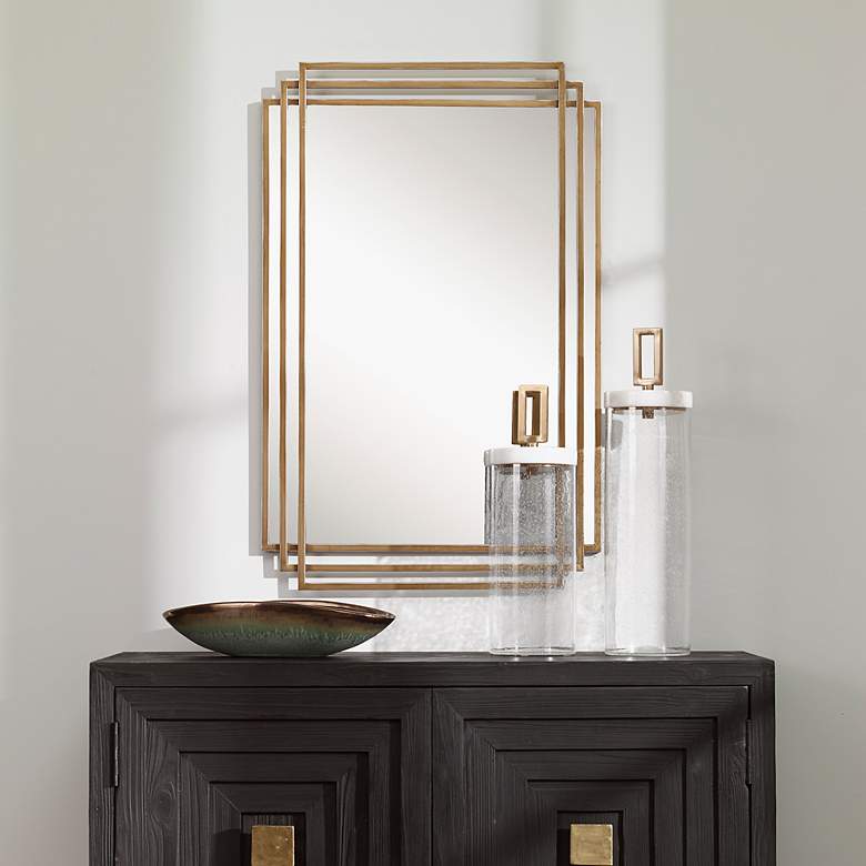 Image 5 Uttermost Amherst Brushed Gold 23 3/4" x 36 1/2" Wall Mirror more views