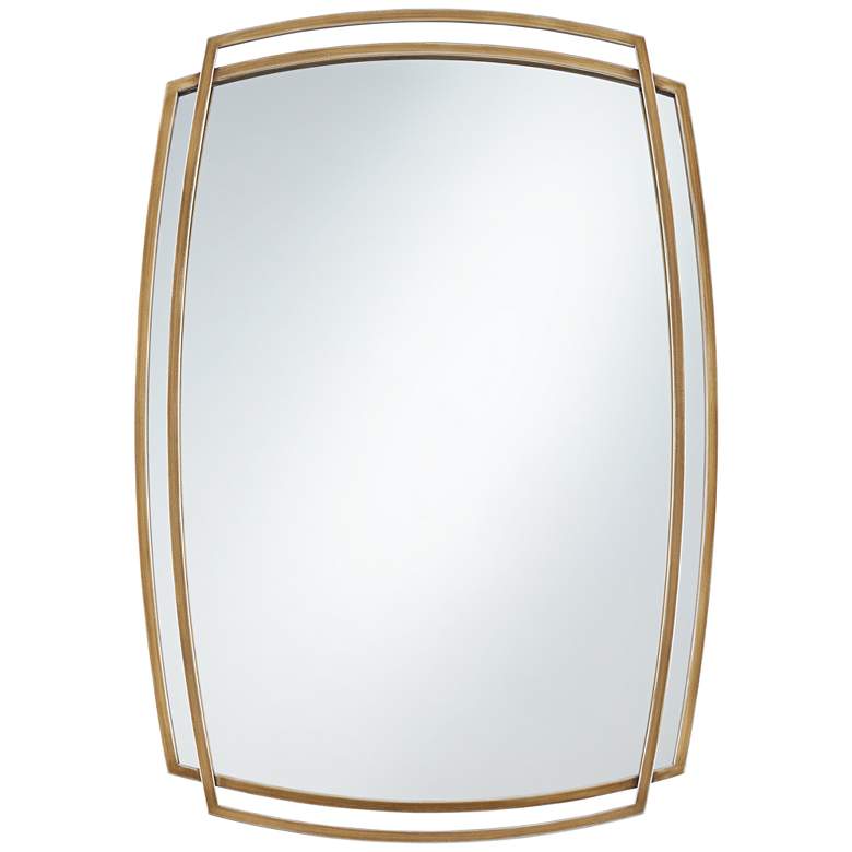 Image 2 Uttermost Amherst Gold Layered Metal 24" x 34" Wall Mirror