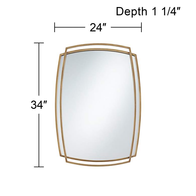 Image 7 Uttermost Amherst Gold Layered Metal 24" x 34" Wall Mirror more views