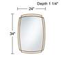7_Uttermost Amherst Gold Layered Metal 24" x 34" Wall Mirror more views