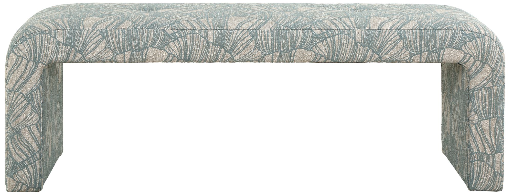 Image 2 Uttermost Amie Blue Shell Print 54" Wide Bench