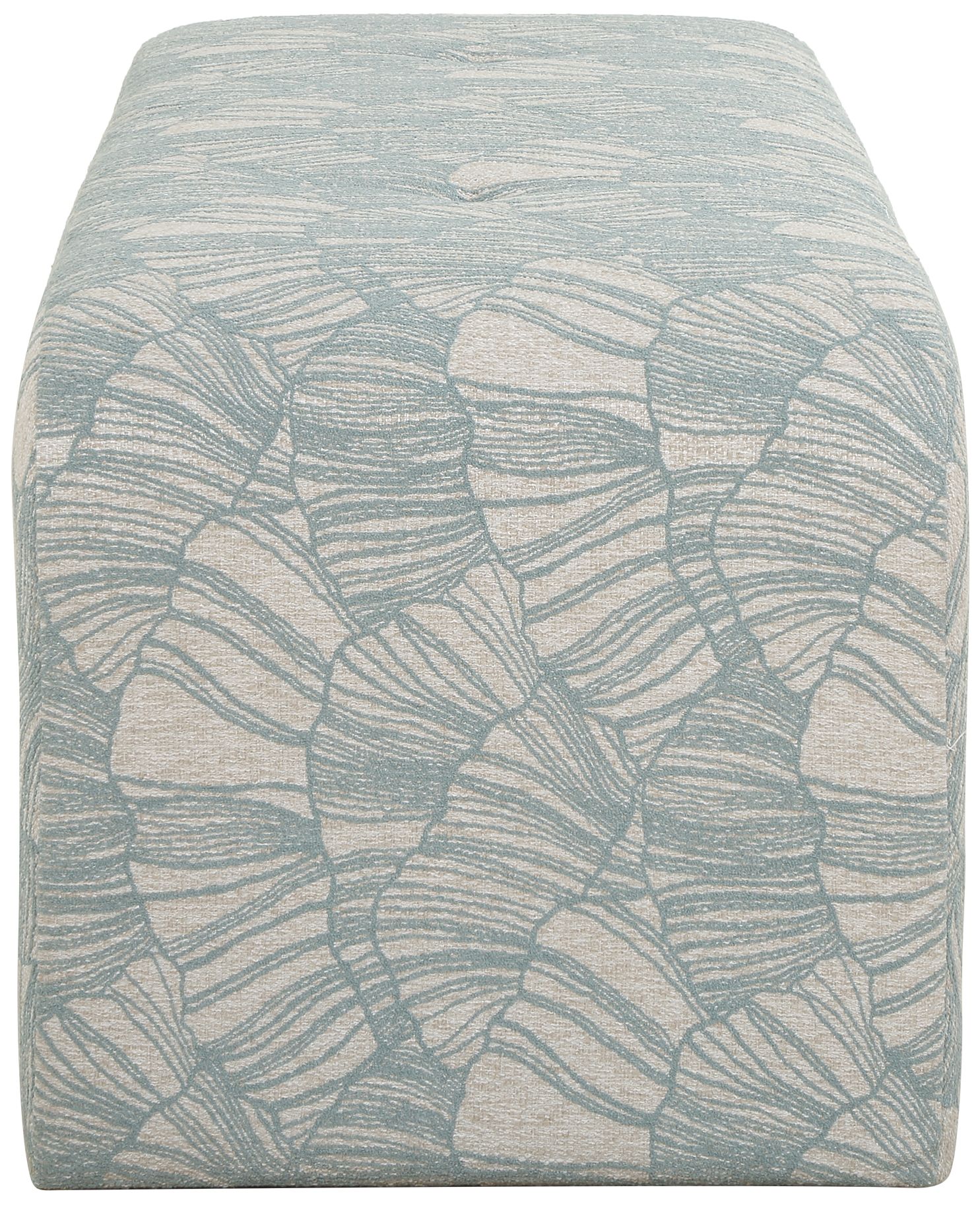 Image 5 Uttermost Amie Blue Shell Print 54" Wide Bench more views