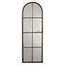 Uttermost Amiel Maple Brown 17" x 50" Arch Top Wall Mirror